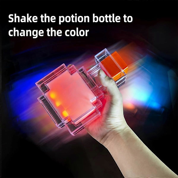 Minecraft Potionflaske Farveskiftende LED Bordlampe | 7 Tommer Natlampe