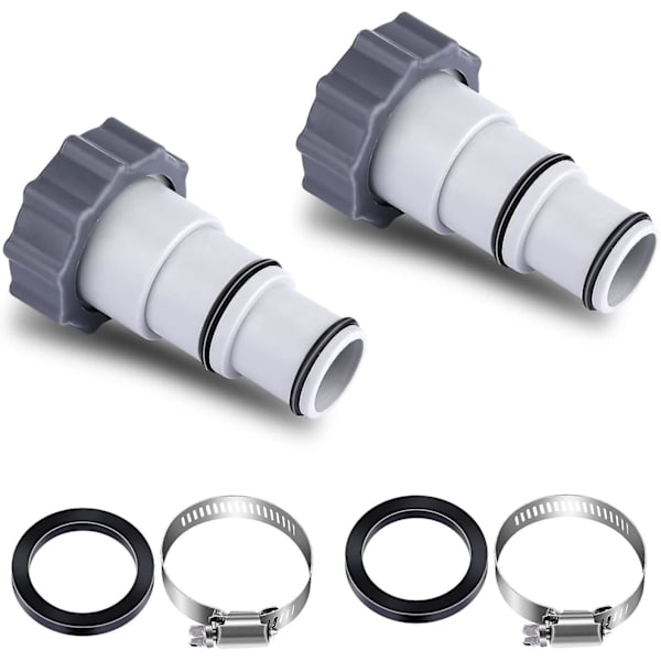 32 til 38 mm pool A slange adapter med klemme til gevindforbindelsespumper Udskiftning pool A slange adapter til stempelventil Kompatibel med Intex pool sæt