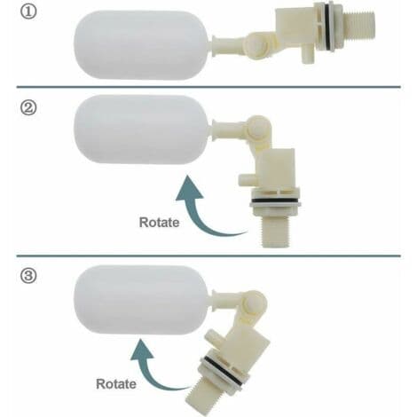 2 stk. automatisk 1/2 tomme 20 mm flottørkuleventil for akvarium