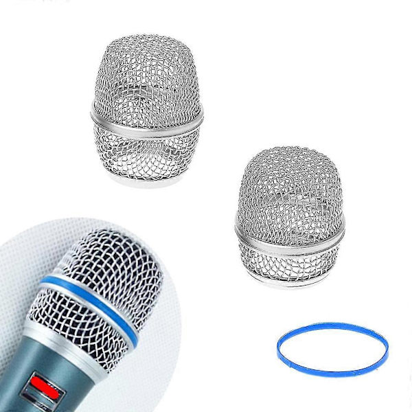 Metallista tuulensuoja mustalla sisävaahdonsuodattimella Shure Beta57a/beta87a -mikrofoneille
