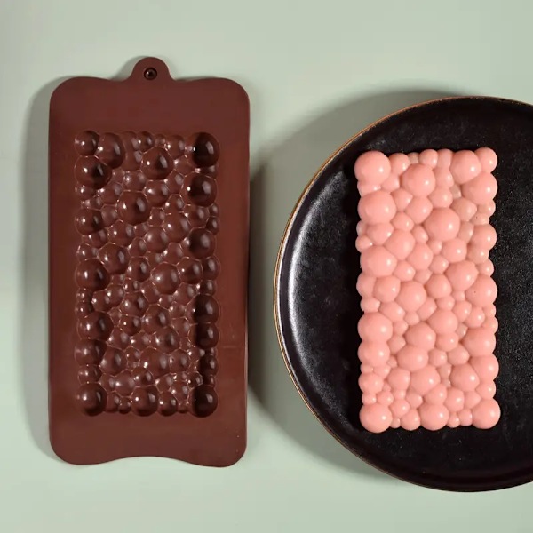 1. silikoneboble chokoladeform Allover vaffel Creative Pudding Gelé slikfremstillingsværktøj  B-149 bobleform chokoladeform
