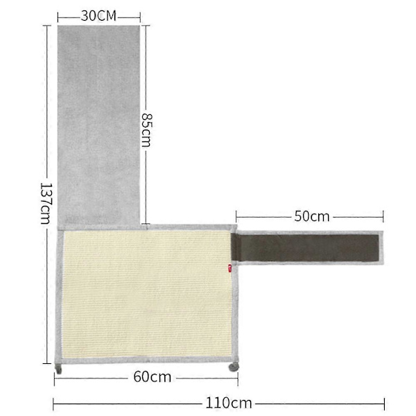 Sofa Beskytter - Naturlig Sisal Møbelbeskyttelse mod Katte - Hjørne Kattekløser Sofa til Seng, Stol, Sofa - Nem Installation