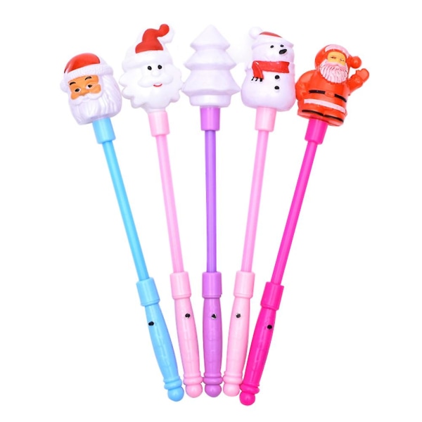 5 stk Led Leker Julelys Leker Christmas Glow Sticks Candy Cane Glow Sticks Christmas Party Favors