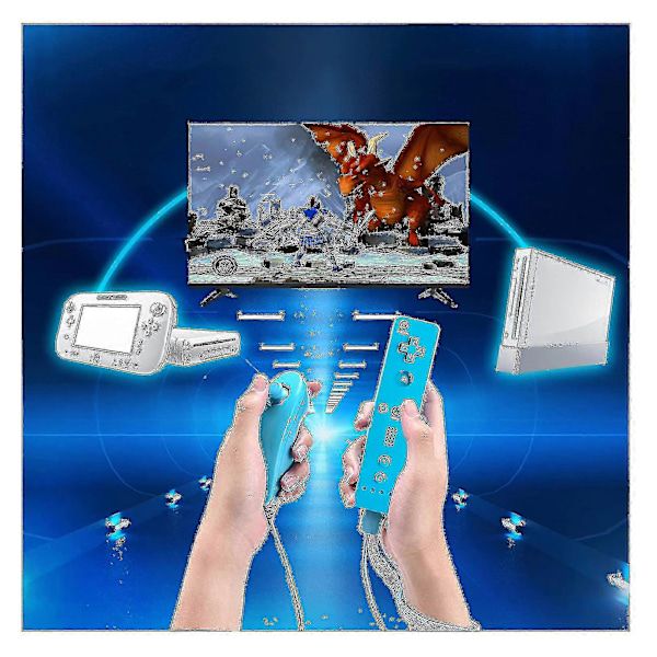 Sininen Wii-ohjain Wii- ja Wii U -konsolille