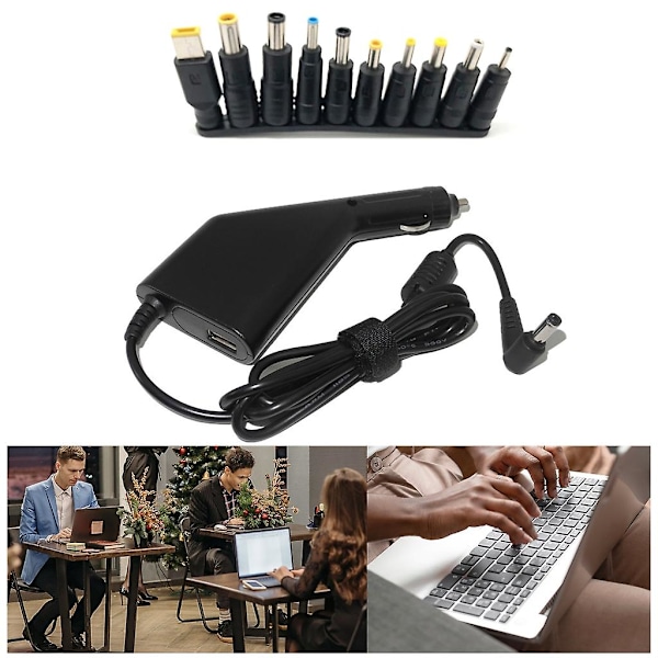 Universal 19V 4.74A 45W 65W 90W Biloplader til Notebook Computer 5V 2.1A USB