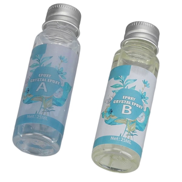 4 st Klar AB Epoxiharts Kit med Härdare Snabbtorkande Högglans Hård Gjutning Epoxiharts för Smyckestillverkning Formhantverk 25ml
