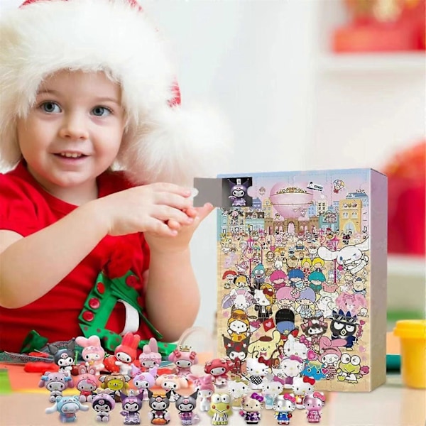 Julekalender Ny Sanli Beating KT Katt Nedtelling Kalender Sanlio Blind Box