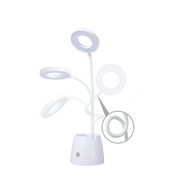 Pennhållare bordslampa (vit)