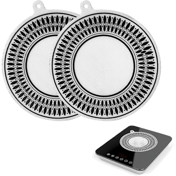 2 st Induktionshällsskydd, Induktionskokplatta Mat Magnetisk Kokplatta Repskydd Silikon (28x28cm) - q36/YY