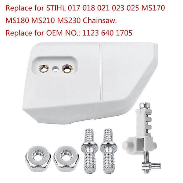 Kedjehjulskåpa med justeringsspännare, bultmutter för STIHL 017 018 021 023 025 MS170 MS180 MS210 MS230 MS250 motorsåg