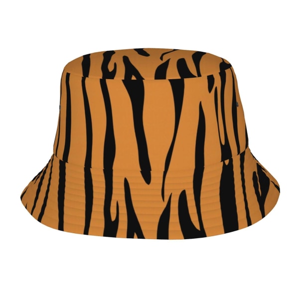 Mode Tiger Animal Print Mønster Bucket Hat Til Kvinder Mænd Solhatte Strand Fiskehætte Unisex rejse udendørs kasketter