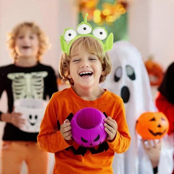 Toy Story Alien Grön Huvudband Ögonboll Monster Plysch Huvudbonad Cosplay