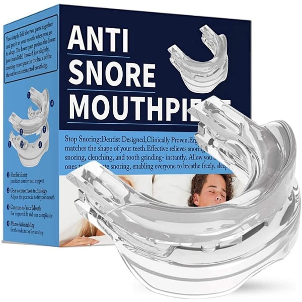 Justerbart Anti Snoring Munstycke Guard Anti Snore Sömnapné Tandslipning