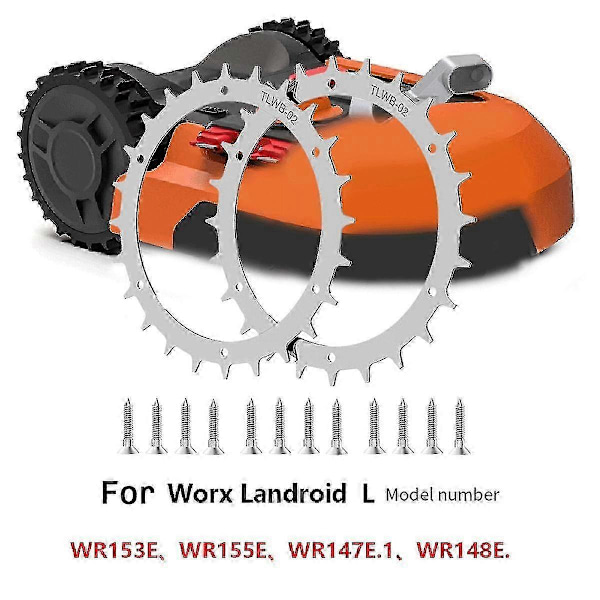 Worx Landroid L Drivhjul - Extra hjulsats för robotgräsklippare Förbättrat grepp och stabilitet