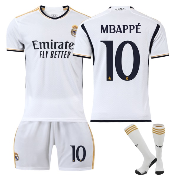 nr. 10 Mbappe 2324 Real Madrid hjemmefodboldtrøje 3 XL