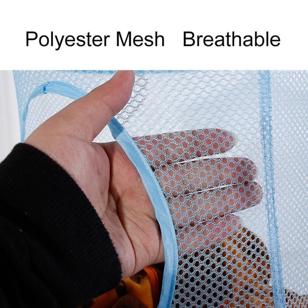 4-lags mesh foldebar børnelegetøj opbevaringsstativ Hængende kurv Diverse Organizer-FARVE：Grå