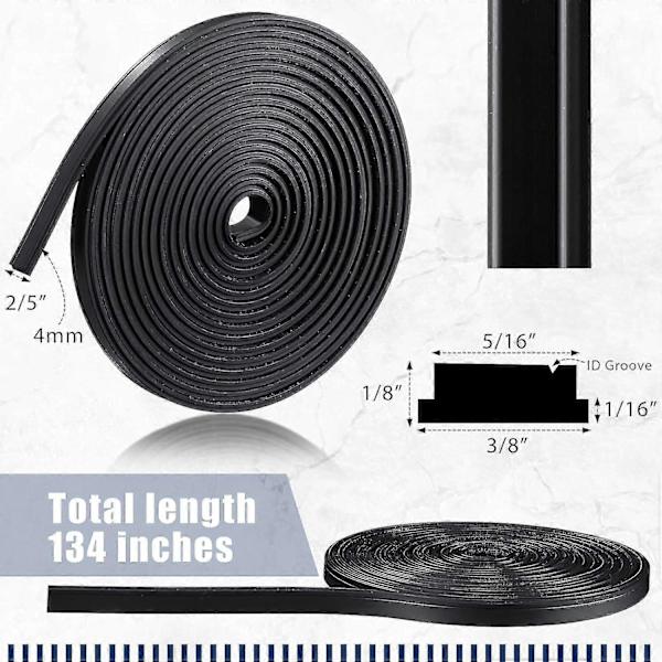 134 Tums Flexibel Magnetisk Remsa Insats Duschdörr Magnetisk Remsa Ersättning Lång Magnet Rulle för Hantverk för Inramade Halvinramade Svängande Glasdörrar