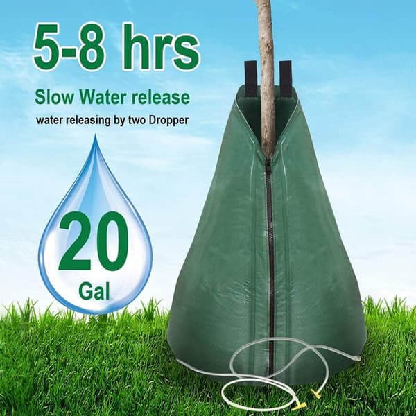 20-Gallon Slow-Release Drip Irrigation System Tree Watering Bag (4-Pack)