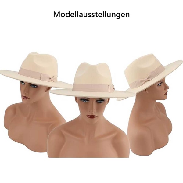 Fedora Stor fedora hat med bred skygge til kvinder