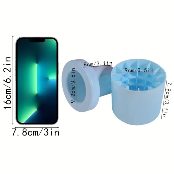 1. st, Ice Grid Silikon Fryst Ice Form Snabbfrys Ice Cup Is Ice Box Hushålls Ice Hink Is Box Cylinder Cup Hink  Blå Cylinder Ice Cube Form