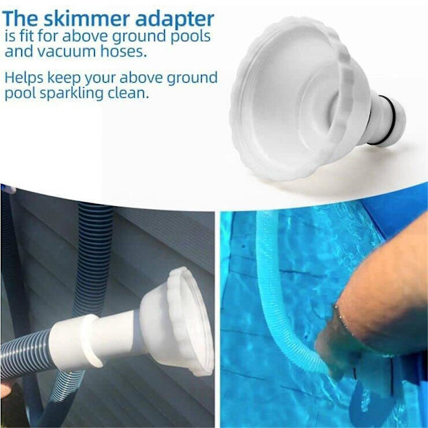 Vakuum Adapter RP/RX Skimmer Tilbehør til 1,5 Tommer & 1,25 Tommer Slangeforbindelse til Overjordiske Pools