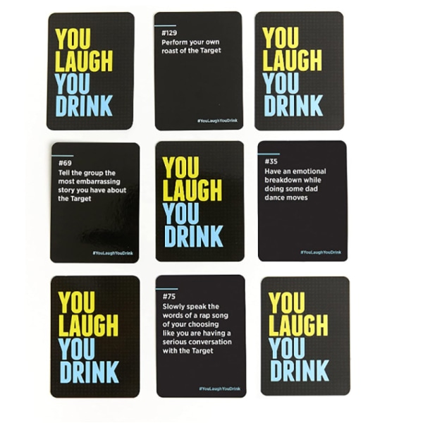 Drinking Game You Laugh You Drink Et familieselskapsbrettspill hvor du ler og drikker