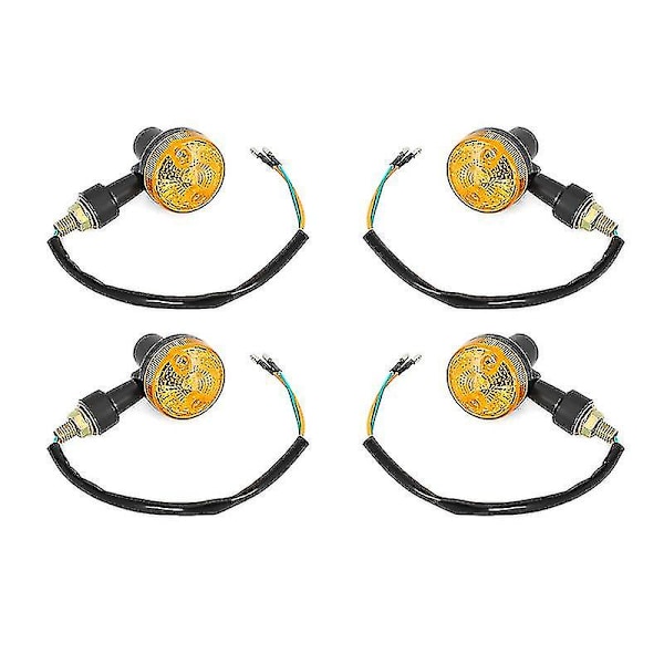 2024 Nya 4 X LED-indikatorer 6V Blinkers Gult Motorcykel Blinkers 6 Volt Blinkers Motorcykel