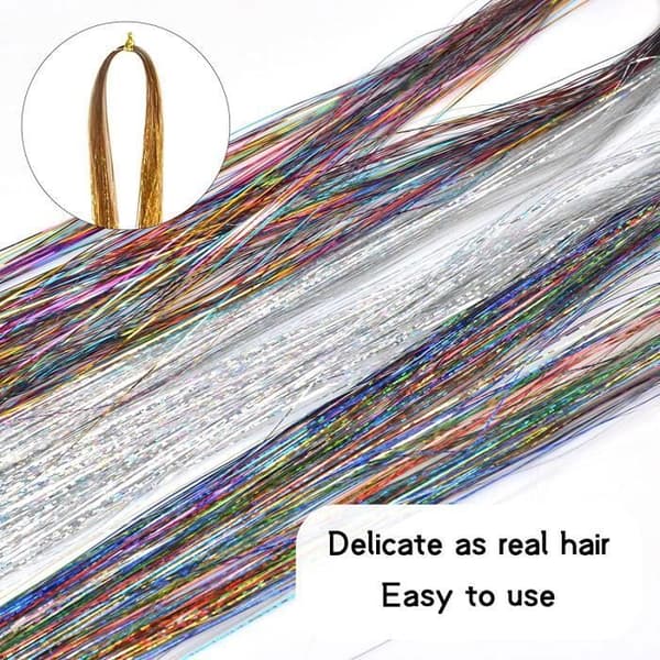 Hårforlengelse - Tinsel Hårstrå - 12 Farger - Rett Hår Micro Ring Forlengelser