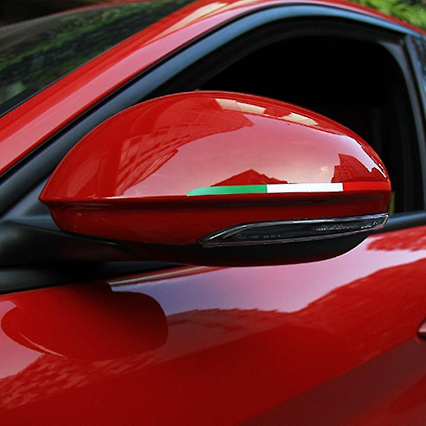 2 st bilbackspegel Italien stil klistermärke biltillbehör för Alfa Romeo Giulia 147 156 159 Mito Stelvio Sportiva Giulietta