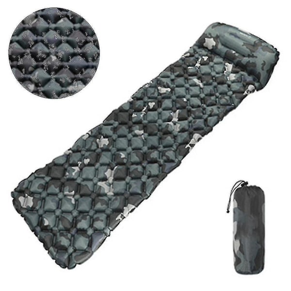 Ultralight Sleeping Pad With Built-in Pillow, Inflatable Camping Mattress For Backpacking, Traveling
