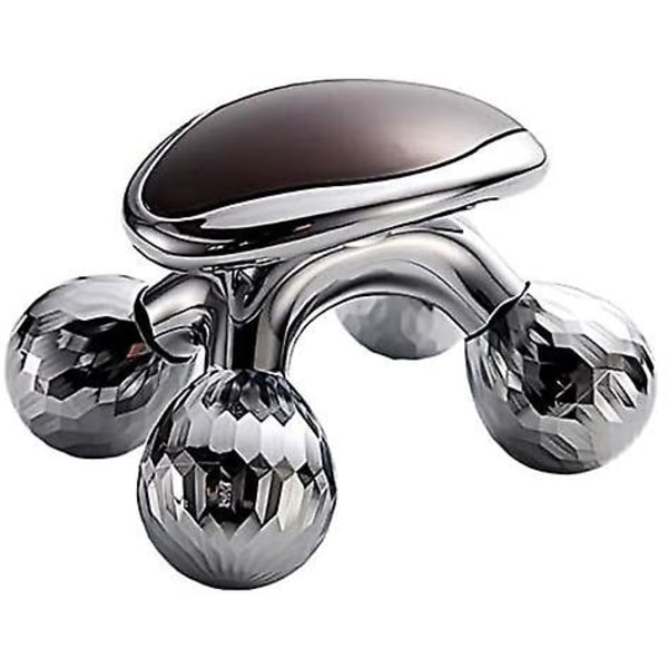 4D Ansigtsløftningsrulle Massager Ansigts Tynd Helkrop Anti-cellulite Rulle Rynkefjerner Ansigtsmassage Skønhedsværktøj Sølv