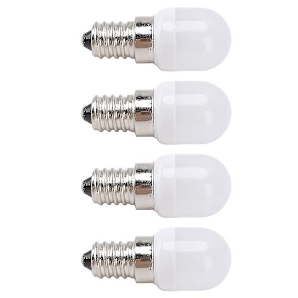10 stk. E14 lyspære i rustfritt stål, 1,5 W, 220 V LED-pære for lysekrone, tak, skap, vegg, bordlamper, hvitt lys