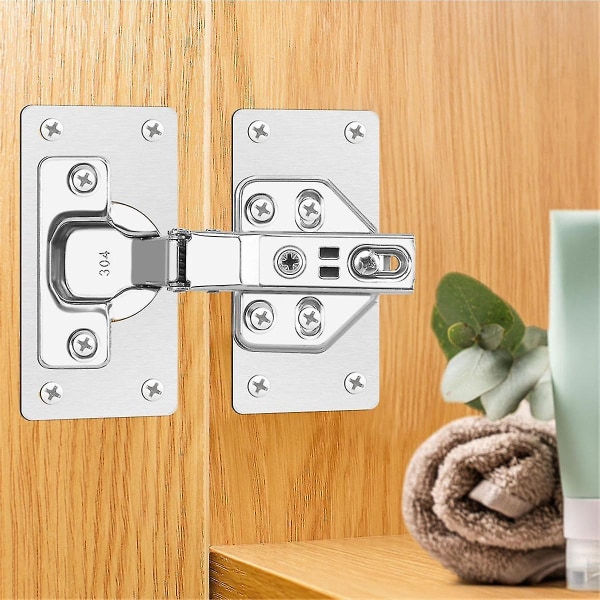 12-pack Hinge Repair Kit - Cabinet Door Hinge Repair Plate Hinge Fixing Plate For Kitchen Cupboard