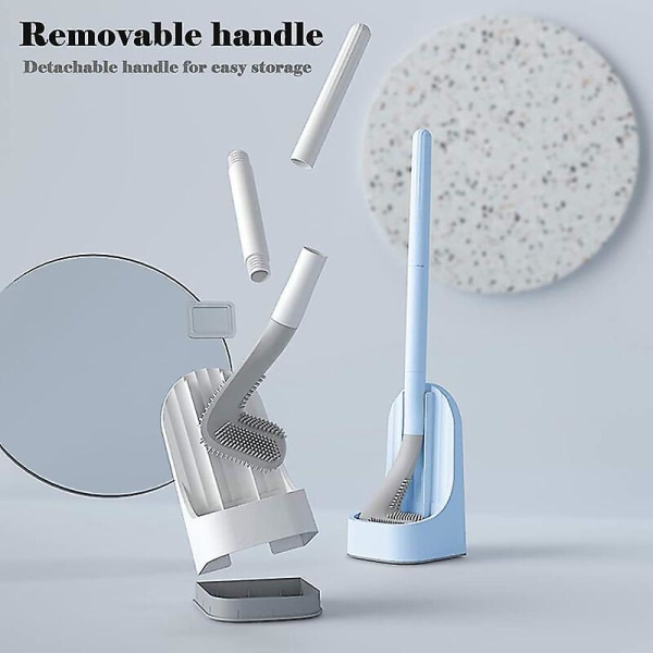 Winter Promotion,manyao Silicone Toilet Brush, Wall-mounted Toilet Brush Silicone Toilet Brush Toilet Brush With Quick-drying Holder For Bathroom Toil