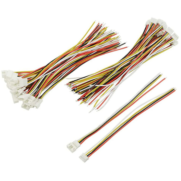 40 stk (20 par) 2,0 mm 4-polet hun-han stik med 15 cm terminalforbindelseskabel Kompatibel med JST PH
