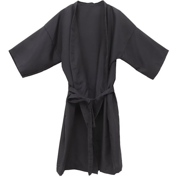Salong Klient Klänning Rockar Cape Frisörsalong Hårklippning Smock För Kunder Kimono Stil (svart)