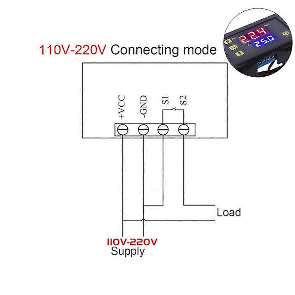 DC 12V/24V/AC Timer Relæ Justerbar Strømforsyning Relæ Timer Relæ Kontrolkontakt