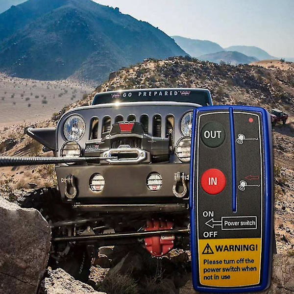 12v 24v 50m Digital Vinsch Trådlös Fjärrkontroll Räddningskit För Jeep Suv