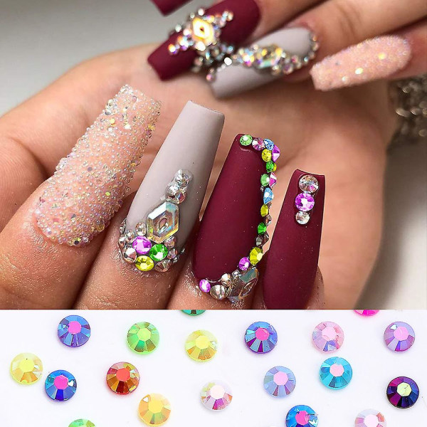 Platt baksida Jelly Rhinestoneseller Nail Art Hantverk Dekorationer Ansiktssmink Ädelstenar