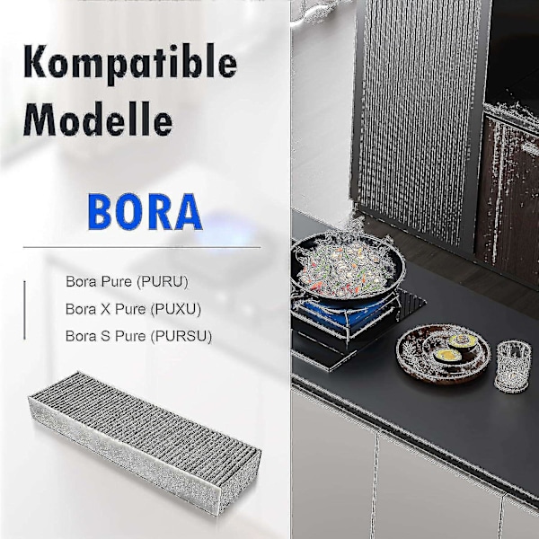 2-pakkia Aktivoitua Hiilifilttereitä Bora Pure/x Pure/s Pure Liesituulettimelle, Puakf Suodatinvarusteet