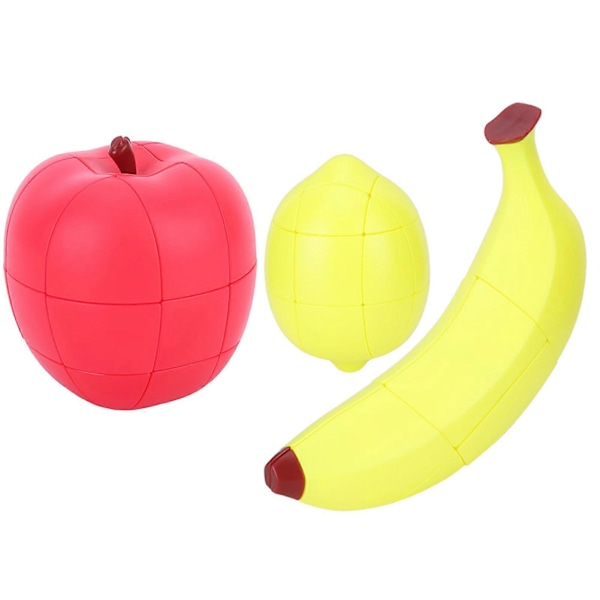 Frukt Magisk Kub Set Citron Banan Äpple Ojämn Speciell Form Pusselspel Pedagogiska Leksaker