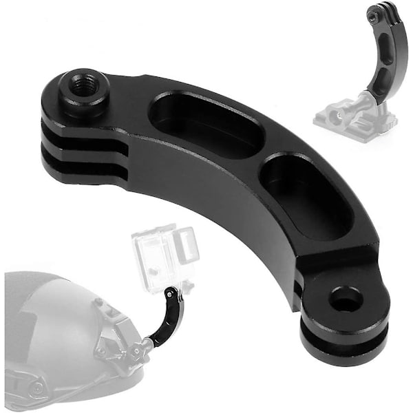 Aluminiumlegering Buet Forlængelsesarm Pivot Arm Mount Til Gopro Kort Buet Stang Og Osmoaction Kamera Tilbehør (1stk, Sort)