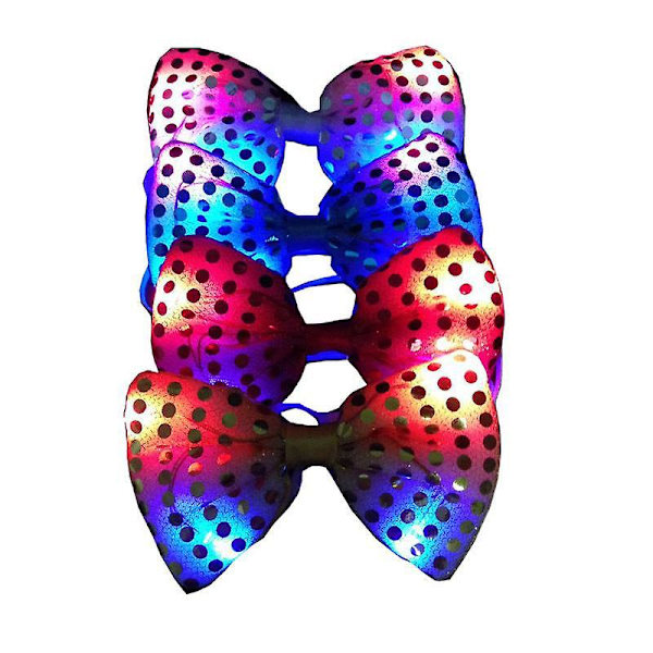 Blinkende Lysende Sløjfe Butterfly LED Mænds Festlys Paljetter Butterfly Bryllup