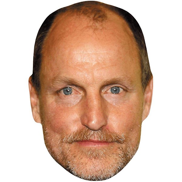 Woody Harrelson (Beard) Celebrity Mask, Flat Card Face