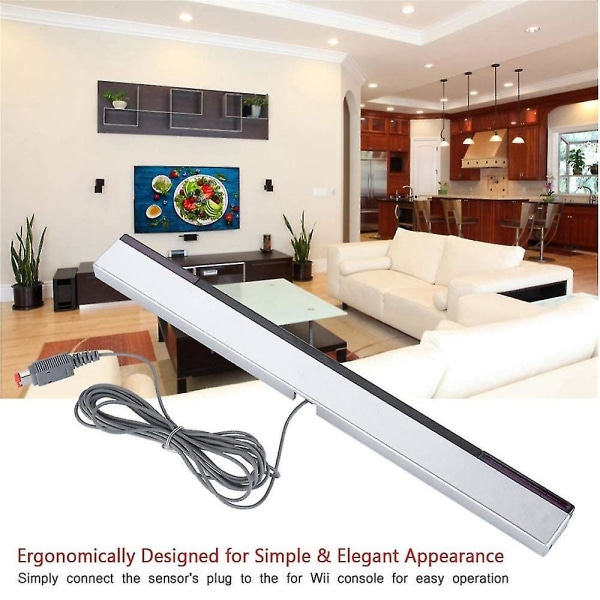 For Wii / Wii U-konsoll kablet sensorstang, Infd Ir Signal Ray Sensor Bar, erstatning Infd Ir Ray Mot Sensor Bar