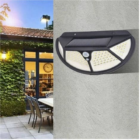 4-pack utomhus solcellsdriven strålkastare med rörelsesensor 102 LED SMD Ta005