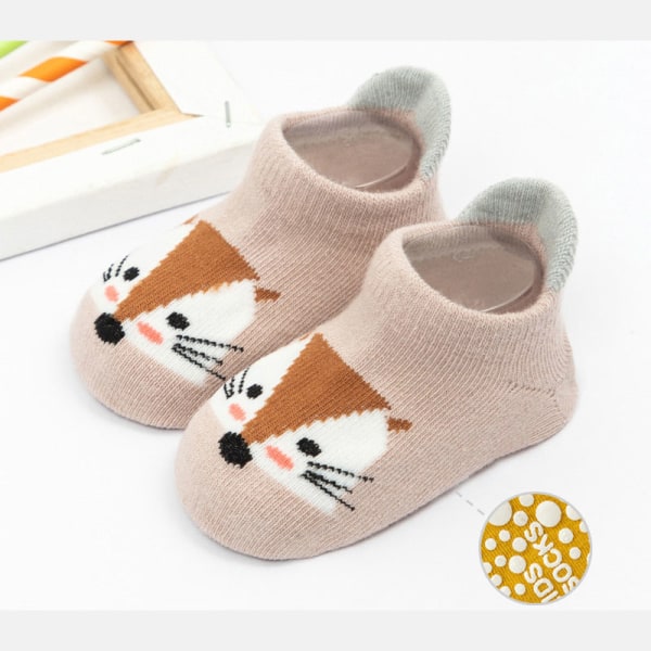 Baby liukastumista estävät sukat 4 paria lasten sukkia lasten sarjakuva lasten liukastumista estävät sukat 1-3 v. color A