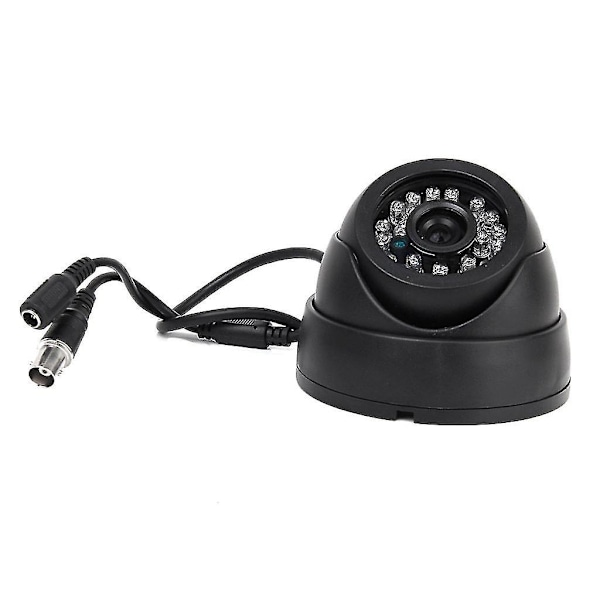 Svart Övervakningskamera Pal 1/3\" Cmos 700tvl 24 Led Ir Cut 3.6mm Säkerhetskamera Inomhus Kupol Cctv
