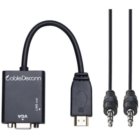 3-i-1 HDMI til VGA-omformeradapter med lydkabel til Mini Micro HDMI