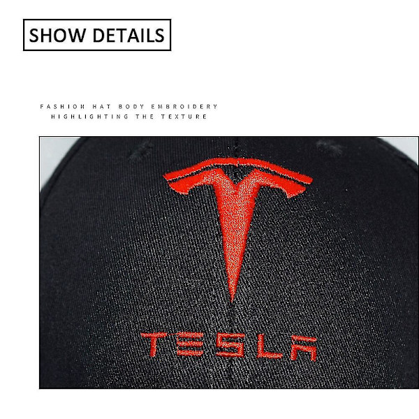 SHAO Auton lisävarusteet Tesla Model 3 S Y X Logolla Baseball-lippis Hat Gorra Miehet Naiset Ulkoilulajit Aurinkolippis Casquette Musta Auto Styling